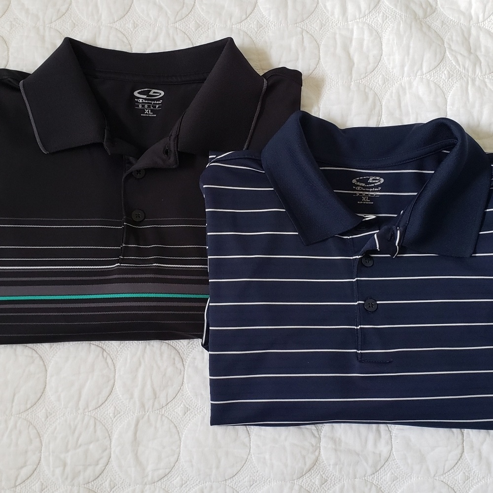 2 Champion Polo Golf Mens Shirt